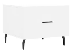 Mesa de centro madera de ingeniería blanca 50x50x40 cm