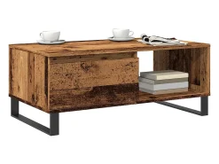 Mesa de centro madera de ingeniería envejecida 90x50x36,5 cm
