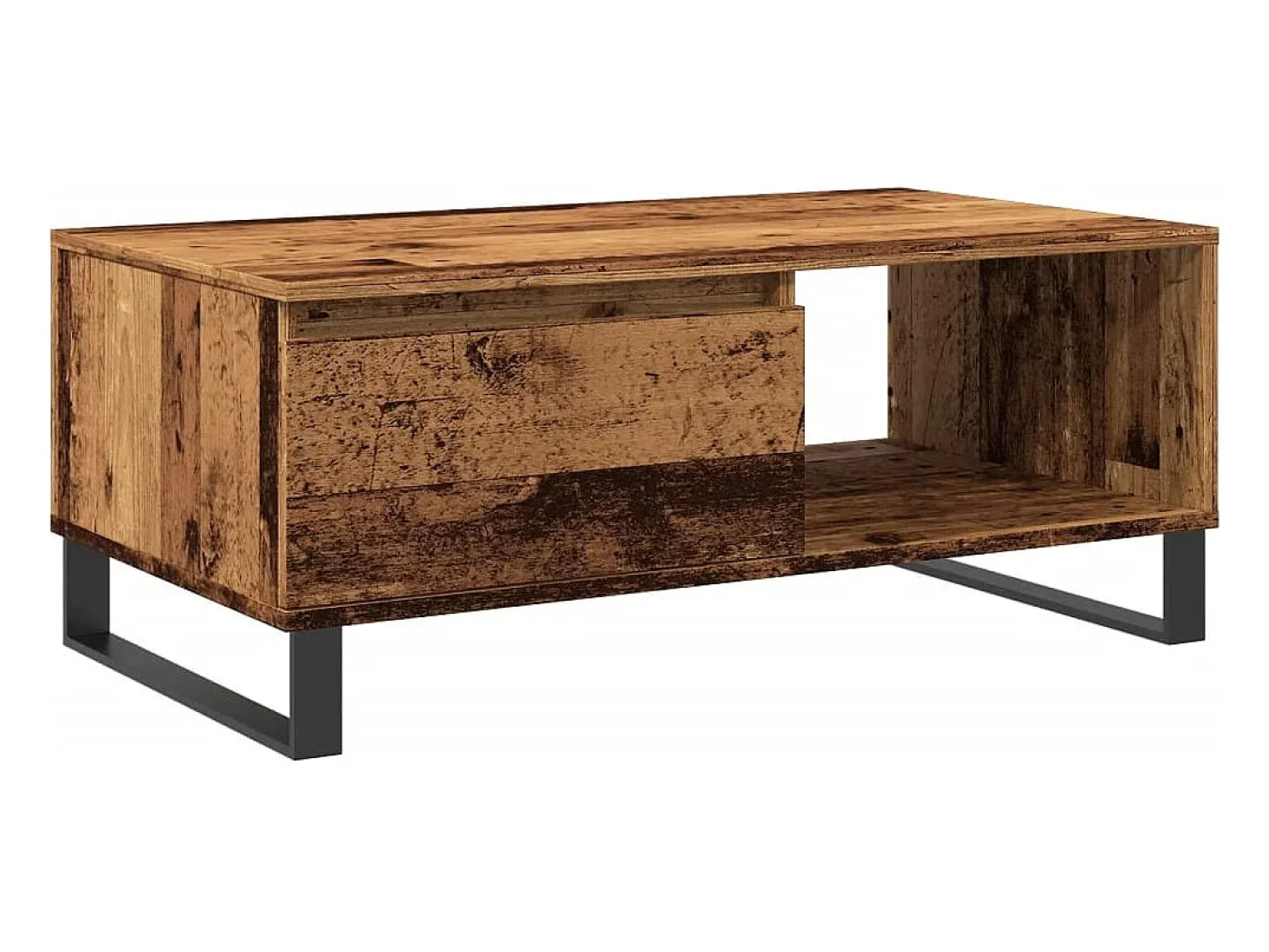 Mesa de centro madera de ingeniería envejecida 90x50x36,5 cm