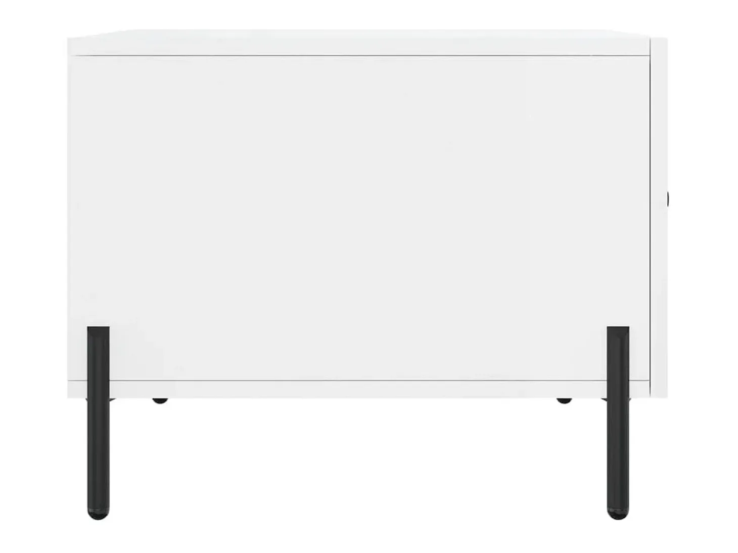 Mesa de centro madera de ingeniería brillo blanco 50x50x40 cm
