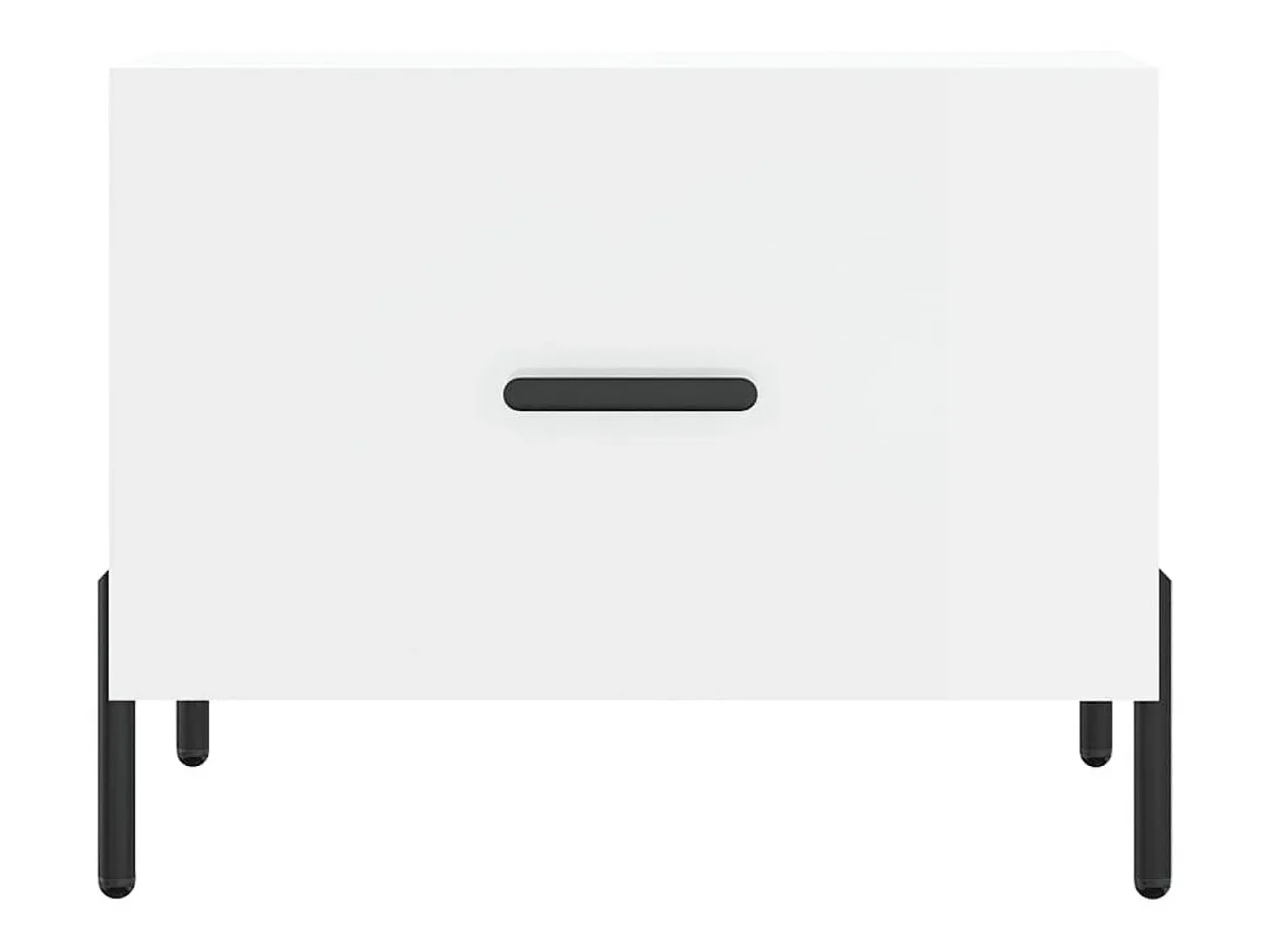 Mesa de centro madera de ingeniería brillo blanco 50x50x40 cm