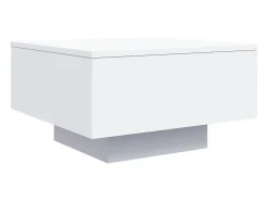 Mesa de centro madera de ingeniería blanco 55x55x31 cm