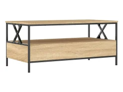 Mesa de centro madera de ingeniería roble Sonoma 100x51x45 cm