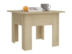 Mesa de centro madera de ingeniería roble Sonoma 55x55x42 cm ES48885