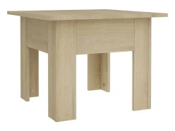 Mesa de centro madera de ingeniería roble Sonoma 55x55x42 cm ES48885