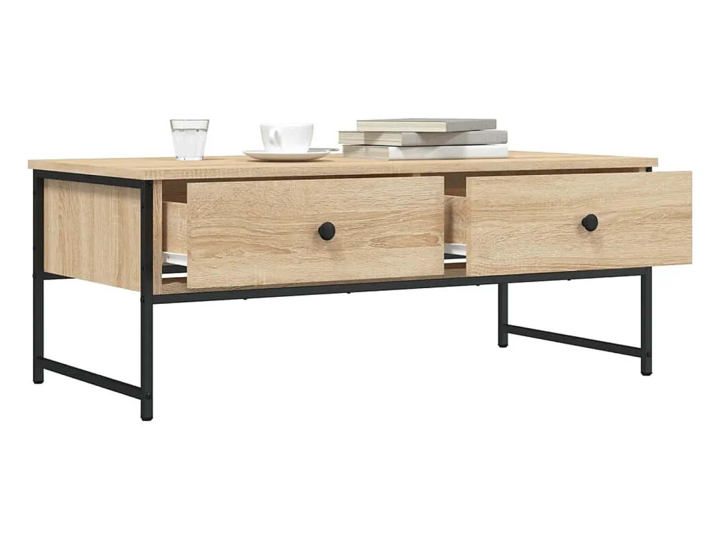 Mesa de centro madera de ingeniería roble Sonoma 101x49x39,5 cm