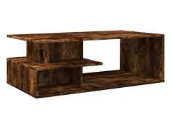 Mesa de centro madera de ingeniería roble ahumado 102x55x35 cm