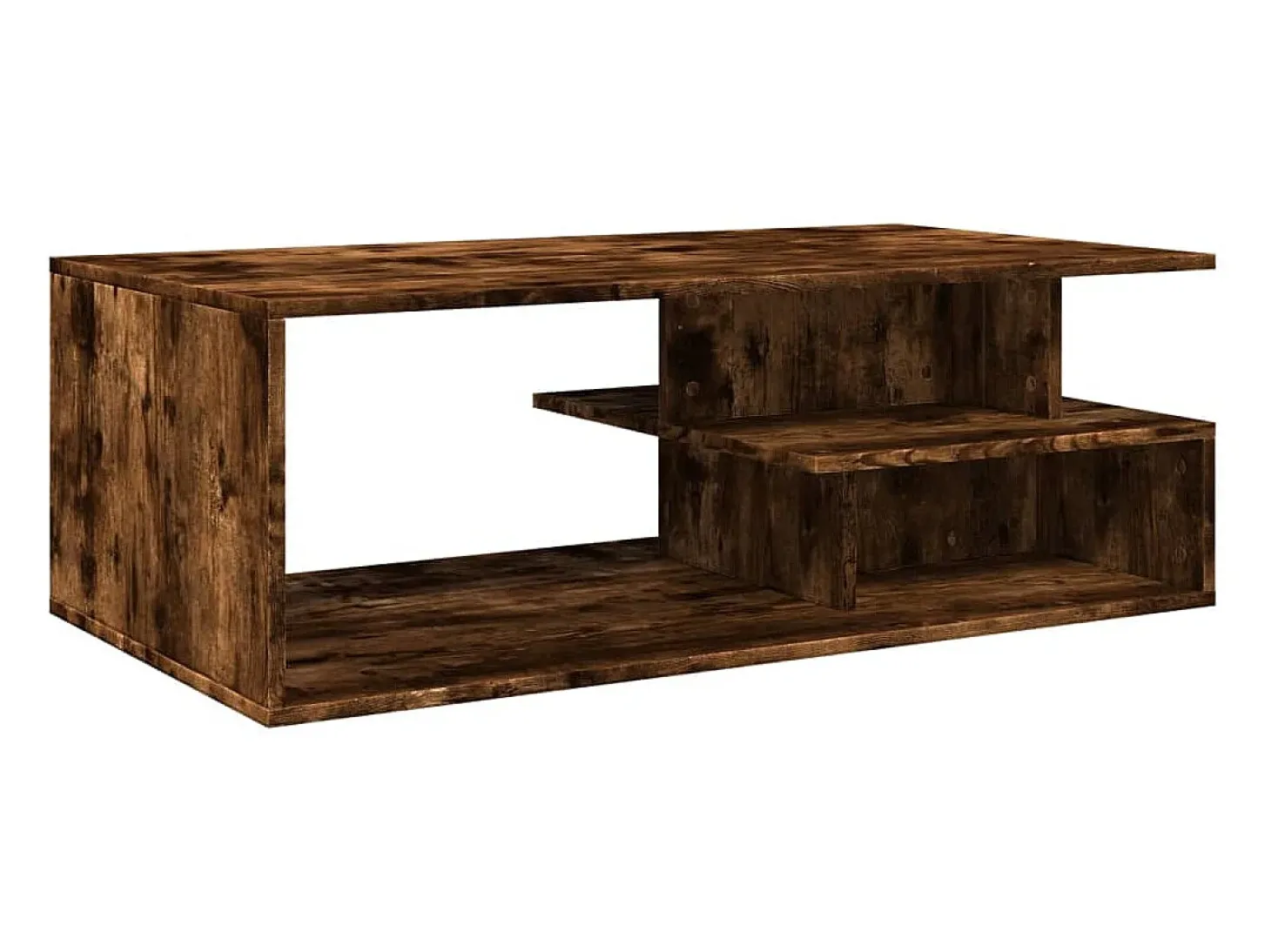 Mesa de centro madera de ingeniería roble ahumado 102x55x35 cm