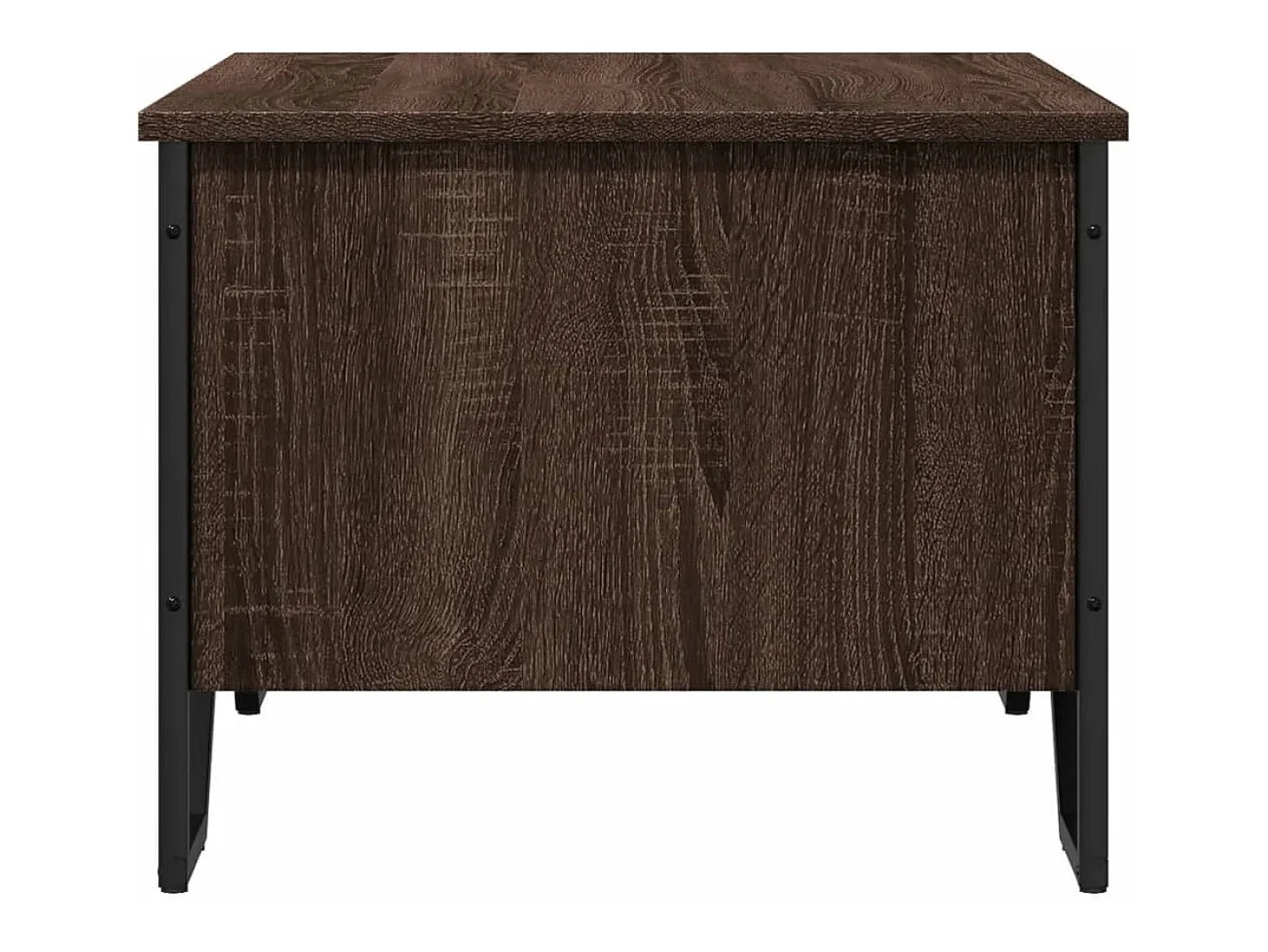Mesa de centro madera de ingeniería marrón roble 75x51x40 cm