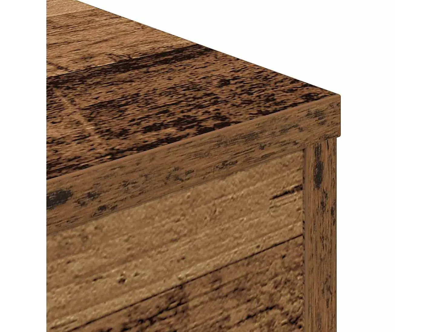 Mesa de centro madera de ingeniería envejecida 55x55x30 cm