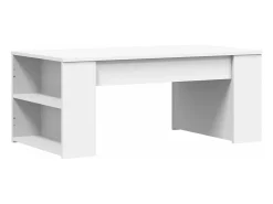 Mesa de centro madera de ingeniería blanco 102x55x42 cm