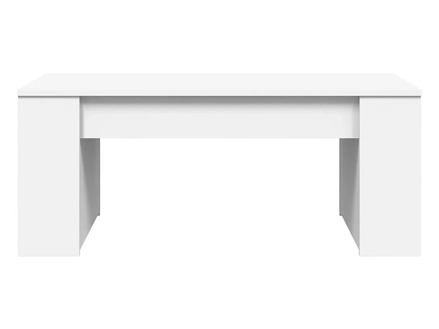 Mesa de centro madera de ingeniería blanco 102x55x42 cm