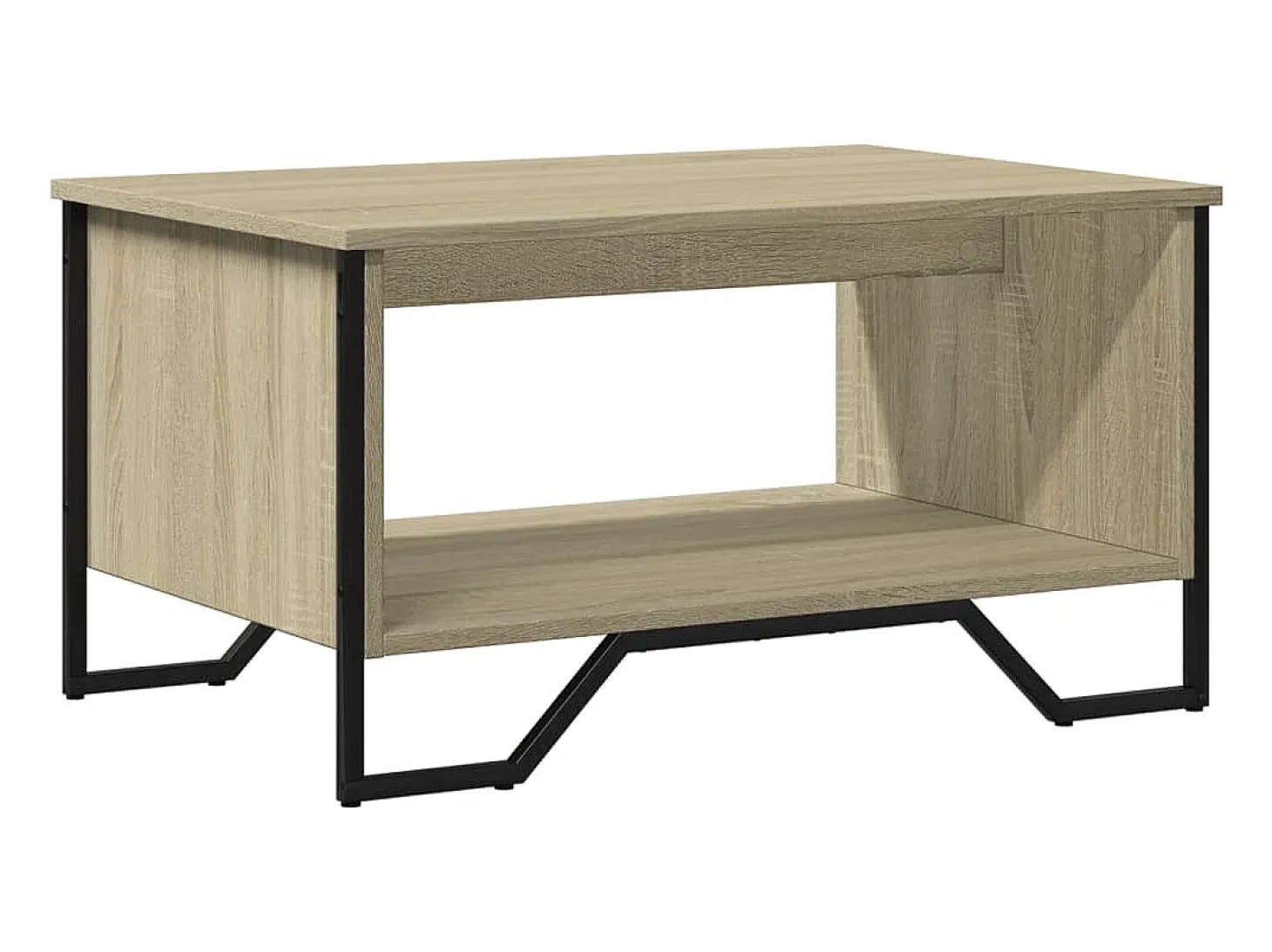 Mesa de centro madera de ingeniería roble Sonoma 75x51x40 cm