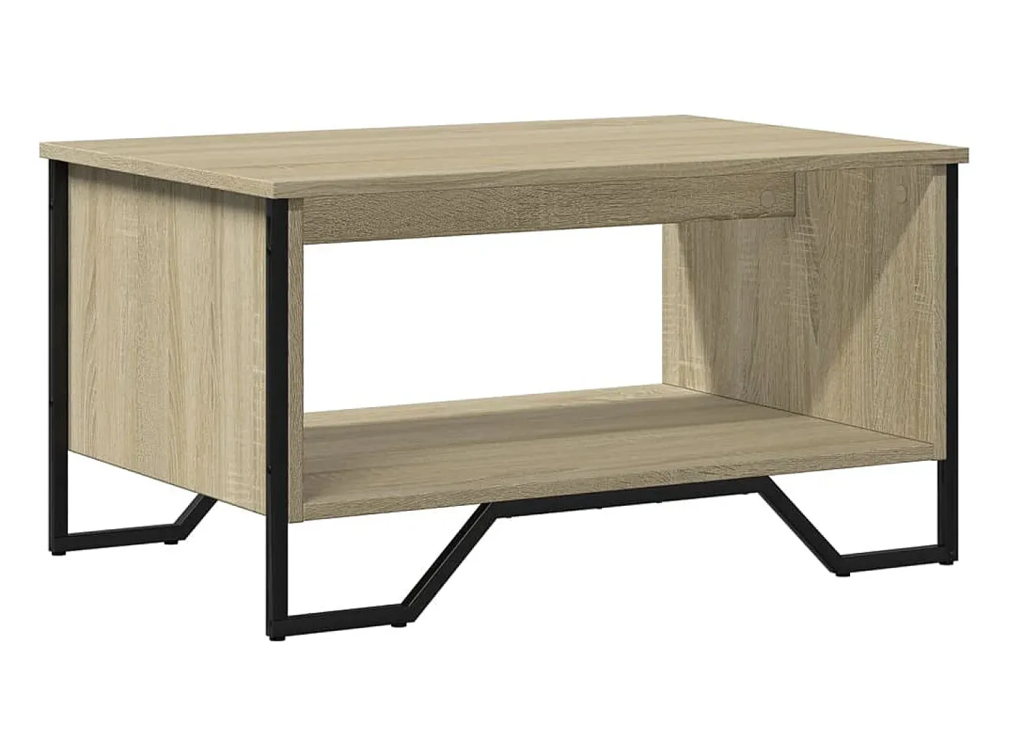 Mesa de centro madera de ingeniería roble Sonoma 75x51x40 cm