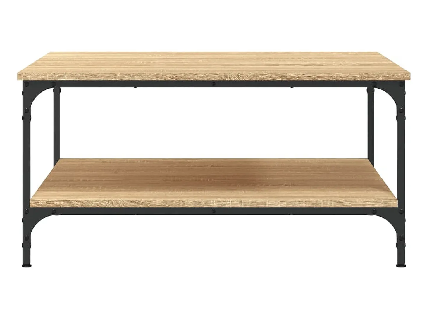 Mesa de centro madera de ingeniería roble Sonoma 80x80x40 cm