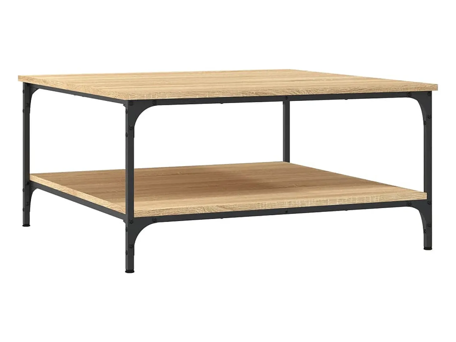 Mesa de centro madera de ingeniería roble Sonoma 80x80x40 cm