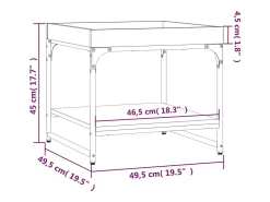 Mesa de centro madera de ingeniería gris Sonoma 49,5x49,5x45 cm