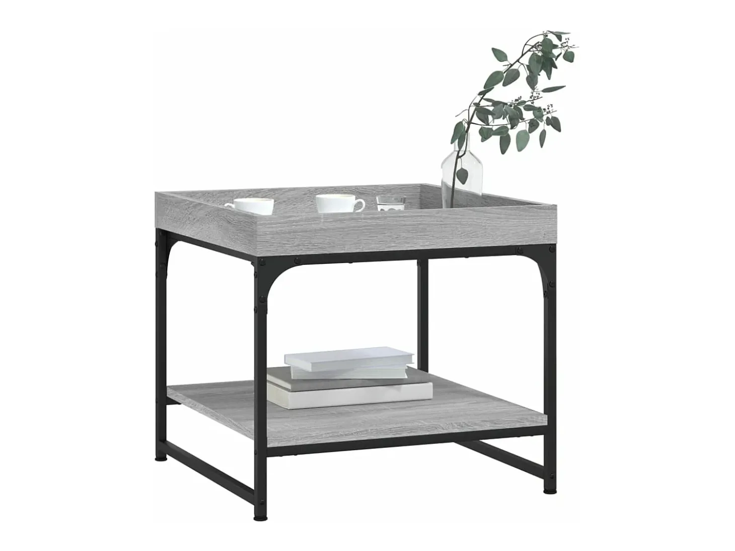 Mesa de centro madera de ingeniería gris Sonoma 49,5x49,5x45 cm