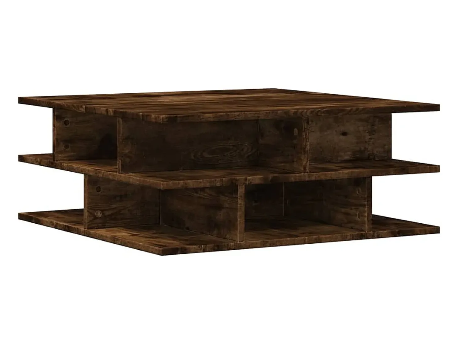 Mesa de centro madera de ingeniería roble ahumado 70x70x29 cm