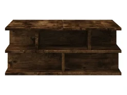 Mesa de centro madera de ingeniería roble ahumado 70x70x29 cm