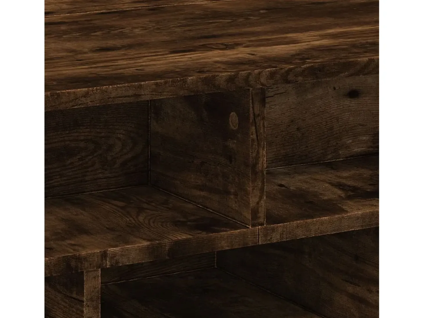 Mesa de centro madera de ingeniería roble ahumado 70x70x29 cm