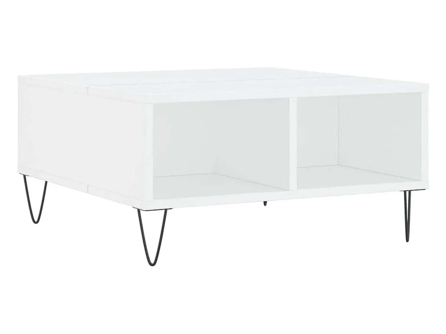 Mesa de centro madera de ingeniería blanco 60x60x30 cm