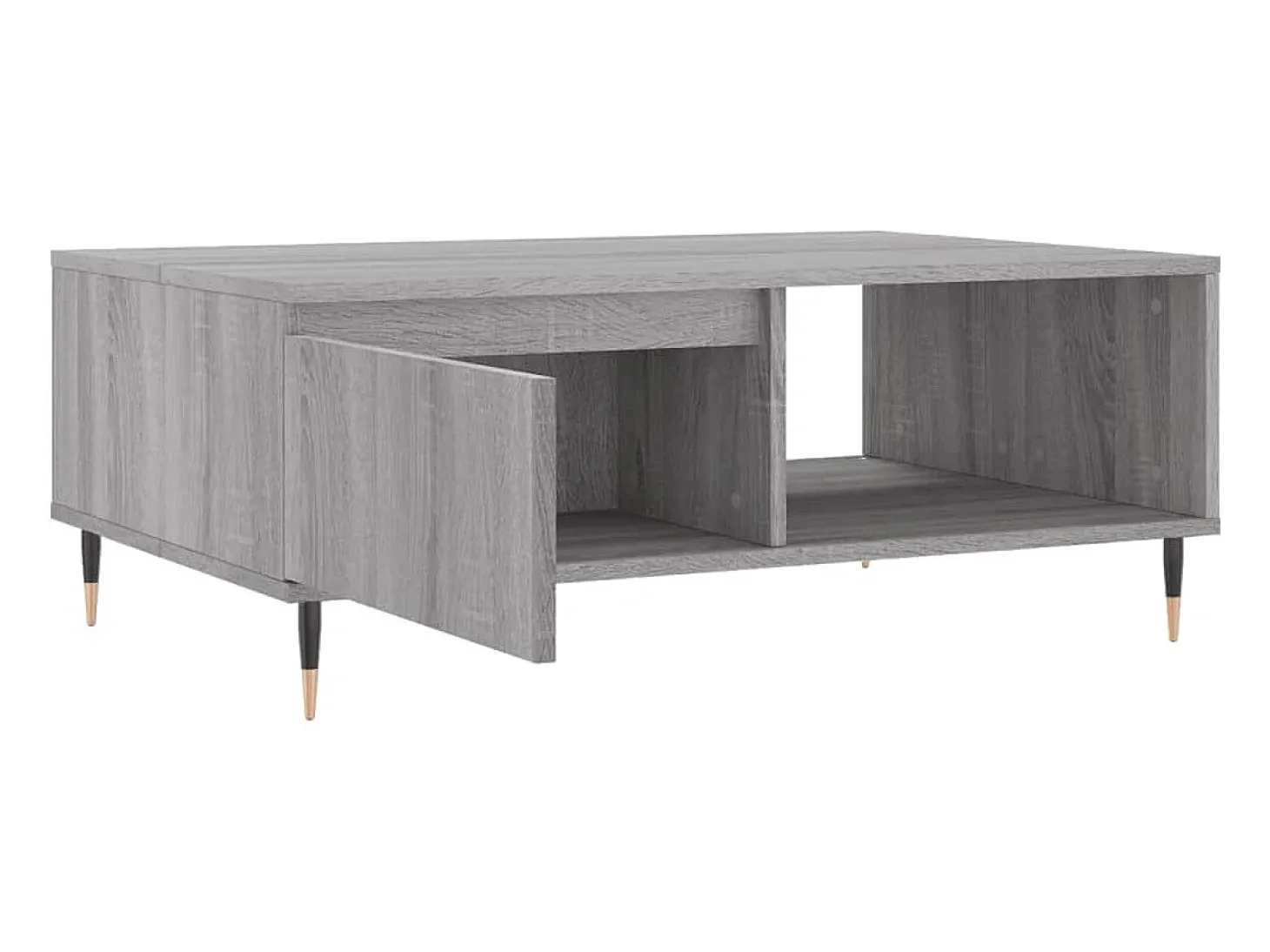 Mesa de centro madera de ingeniería gris Sonoma 90x60x35 cm