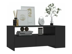 Mesa de centro madera de ingeniería negra 102x55x42 cm