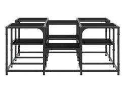 Mesa de centro madera de ingeniería negro 91x91x40 cm