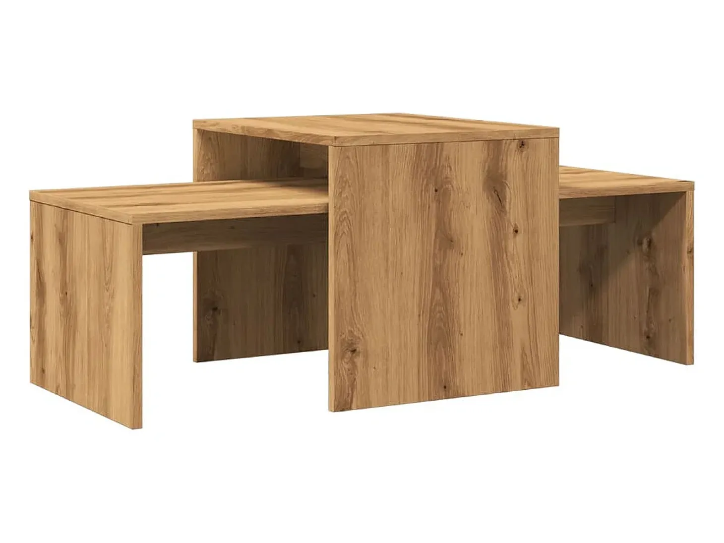 Mesa de centro madera de ingeniería roble artisan 100x48x40 cm