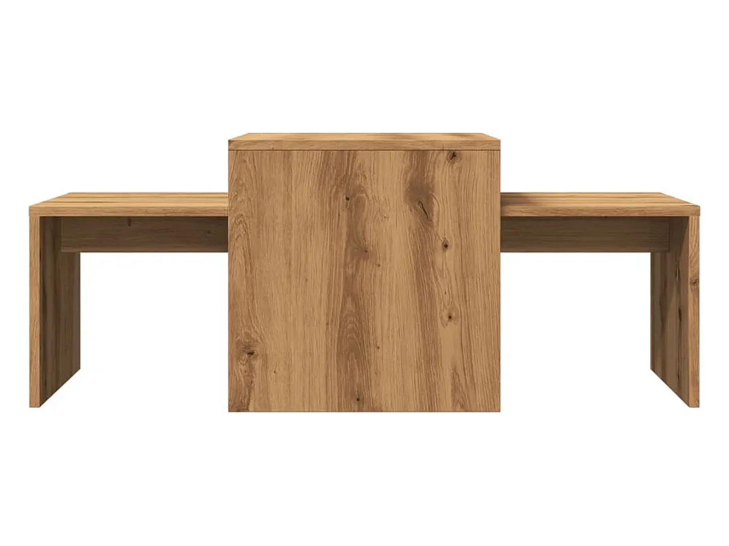 Mesa de centro madera de ingeniería roble artisan 100x48x40 cm
