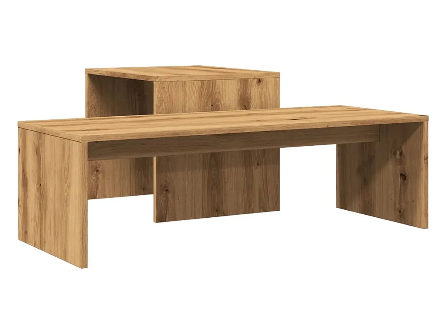 Mesa de centro madera de ingeniería roble artisan 100x48x40 cm