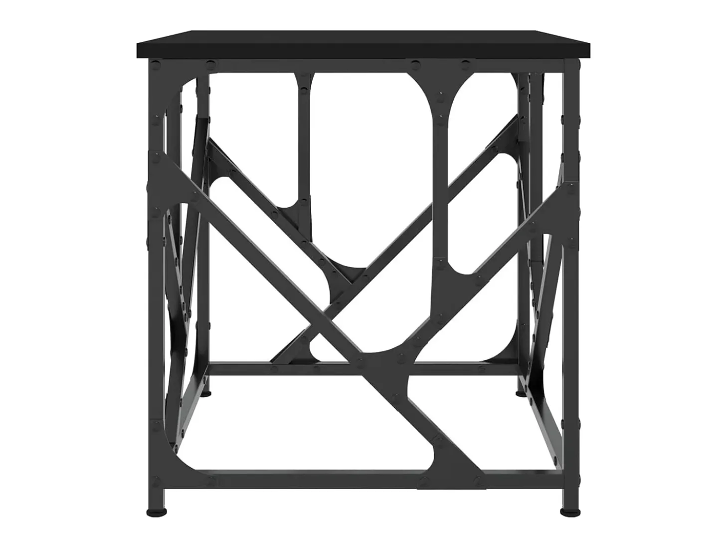 Mesa de centro madera de ingeniería negra 45x45x47,5 cm