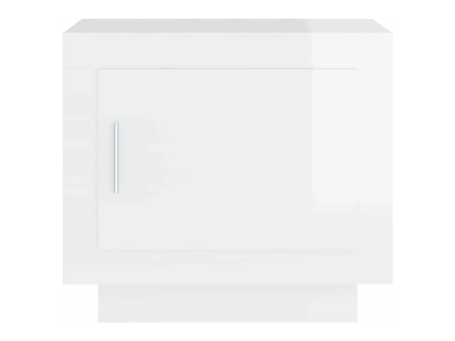 Mesa de centro madera de ingeniería blanco brillo 51x50x45 cm