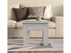 Mesa de centro madera de ingeniería gris Sonoma 55x55x42 cm