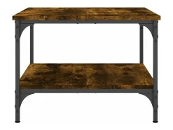 Mesa de centro madera de ingeniería roble ahumado 55x55x40 cm