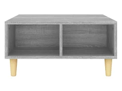 Mesa de centro madera de ingeniería gris Sonoma 60x60x30 cm