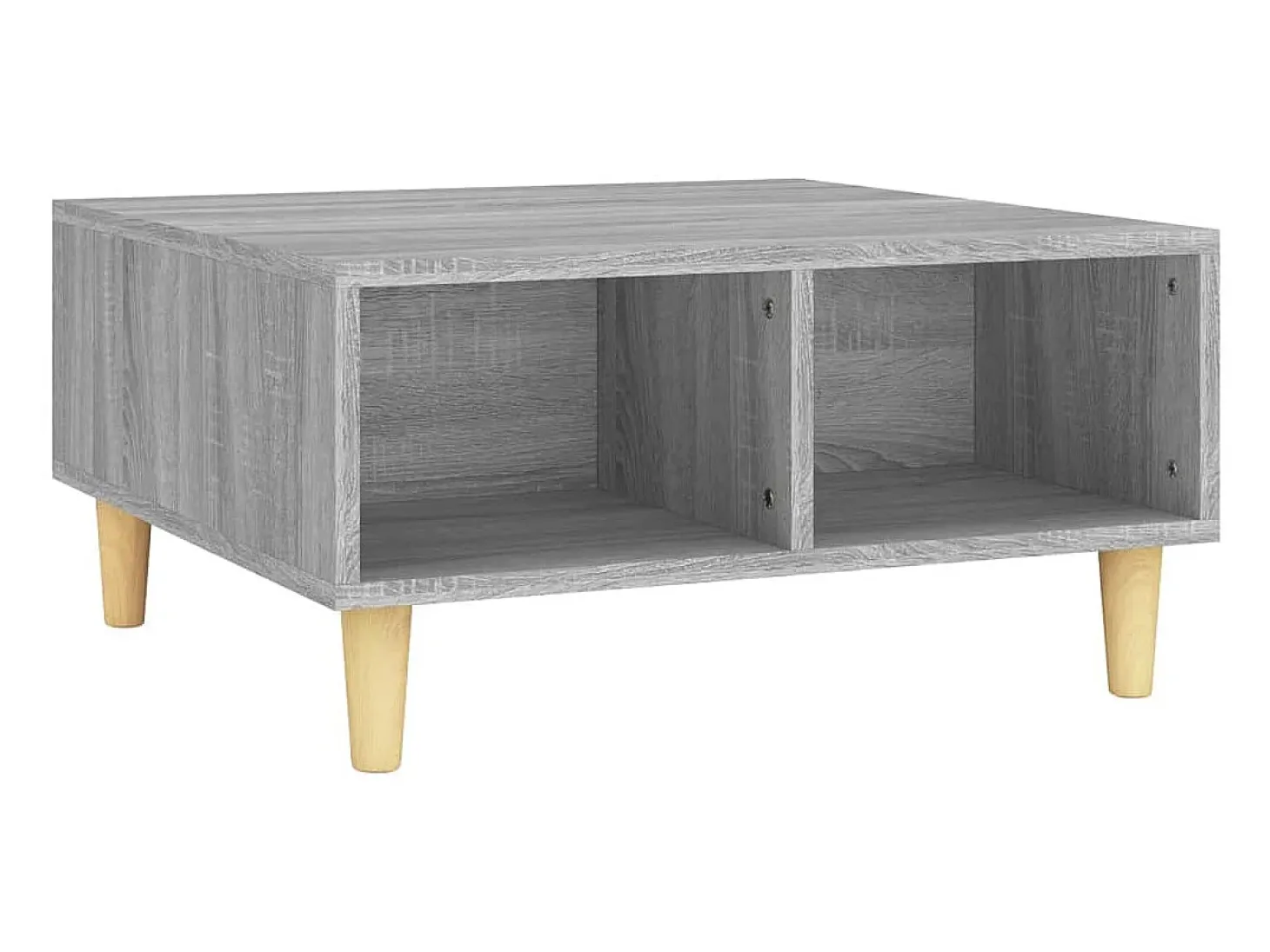Mesa de centro madera de ingeniería gris Sonoma 60x60x30 cm