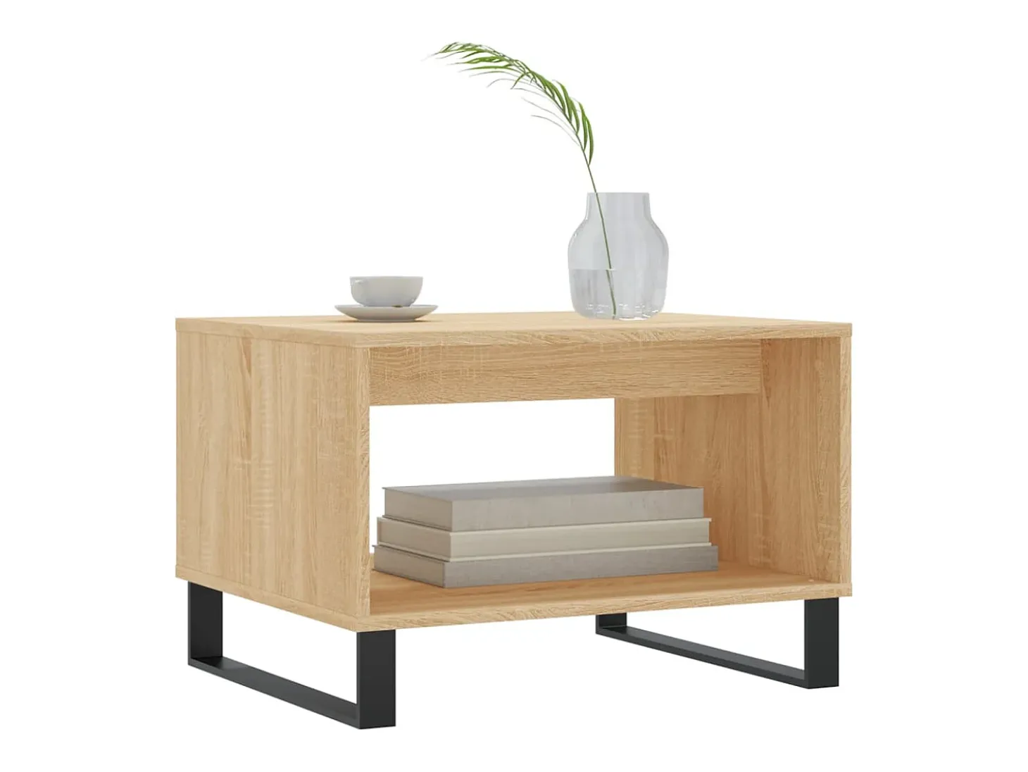 Mesa de centro madera de ingeniería roble Sonoma 60x50x40 cm