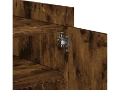 Mesa de centro madera de ingeniería roble ahumado 80x50x50 cm