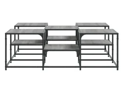 Mesa de centro madera de ingeniería gris Sonoma 121x121x40 cm