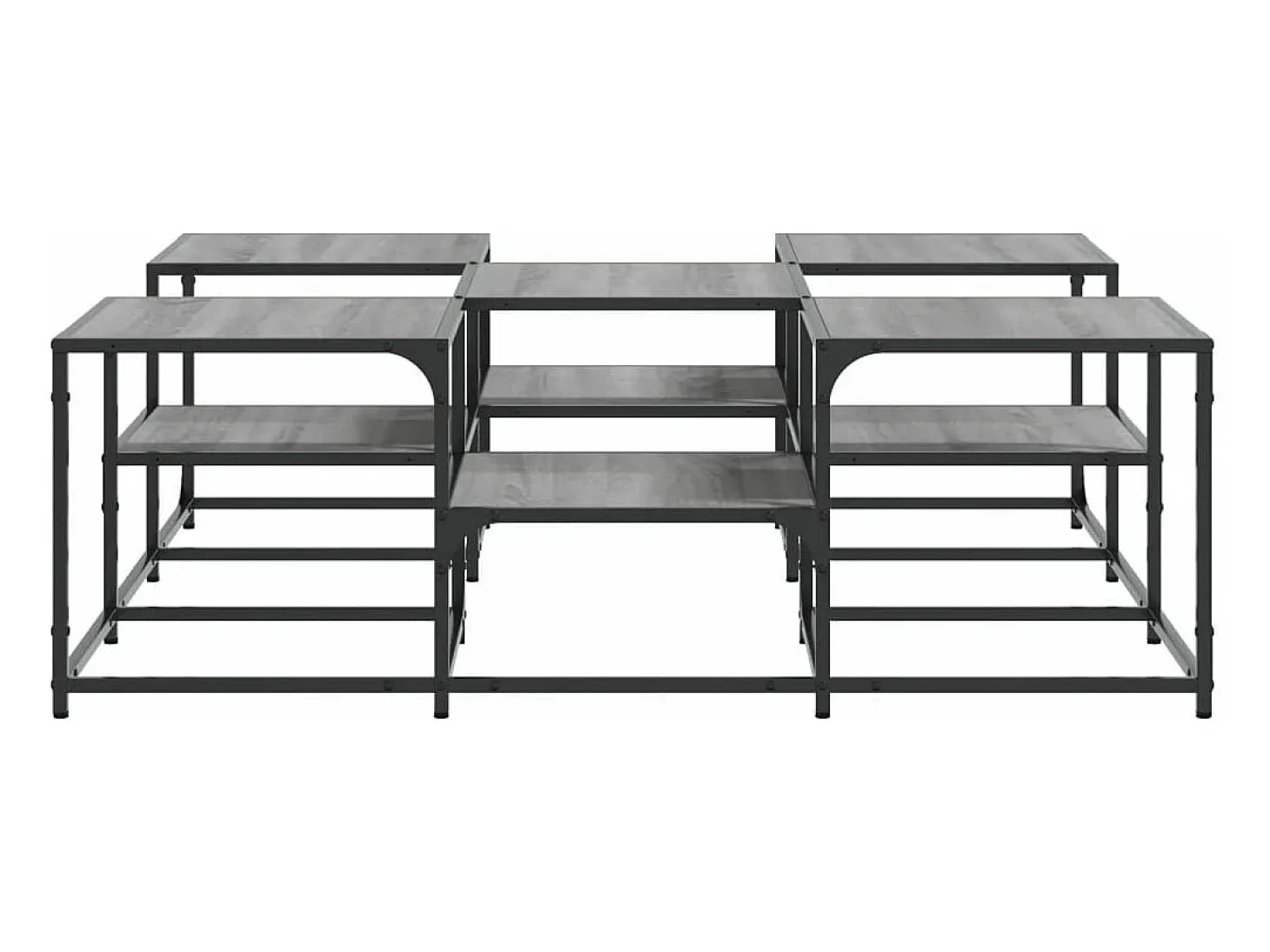 Mesa de centro madera de ingeniería gris Sonoma 121x121x40 cm