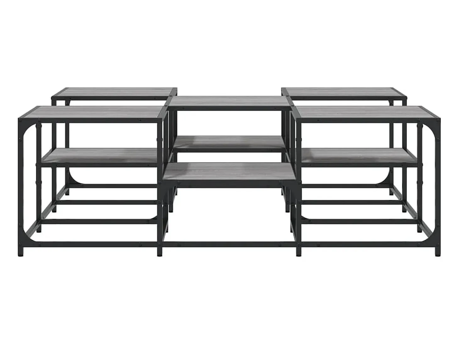 Mesa de centro madera de ingeniería gris Sonoma 121x121x40 cm