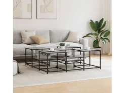 Mesa de centro madera de ingeniería gris Sonoma 121x121x40 cm