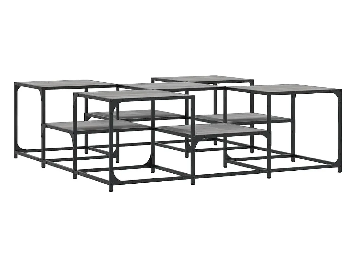 Mesa de centro madera de ingeniería gris Sonoma 121x121x40 cm