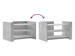 Mesa de centro madera de ingeniería gris hormigón 80x50x50 cm