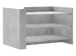 Mesa de centro madera de ingeniería gris hormigón 80x50x50 cm