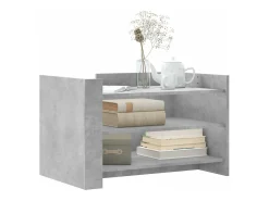 Mesa de centro madera de ingeniería gris hormigón 80x50x50 cm