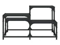 Mesa de centro madera de ingeniería negro 68x68x40 cm