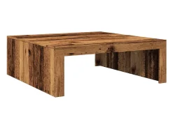 Mesa de centro madera de ingeniería envejecida 100x100x35 cm